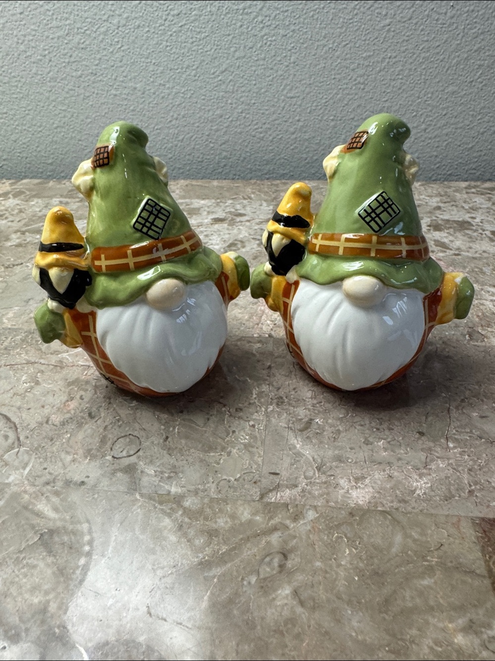 Holiday Gnome Salt & Pepper Shaker Set new